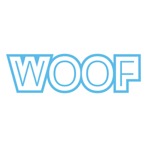 Woof word sentiment stroke PNG Design