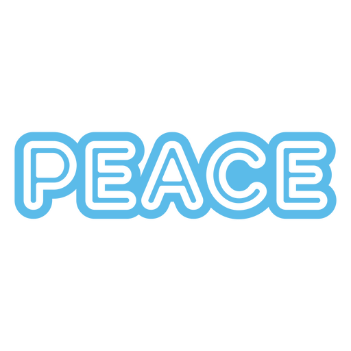 Peace monochromatic quote PNG Design