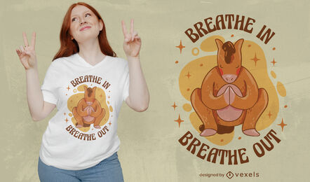 Horse in yoga pose t-shirt design