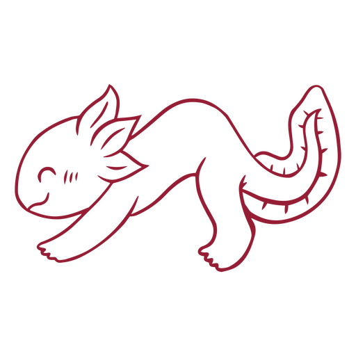 Cão de acidente vascular cerebral Yogui axolotl Desenho PNG