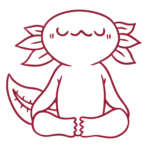 Yogui axolotl curso de lótus Desenho PNG