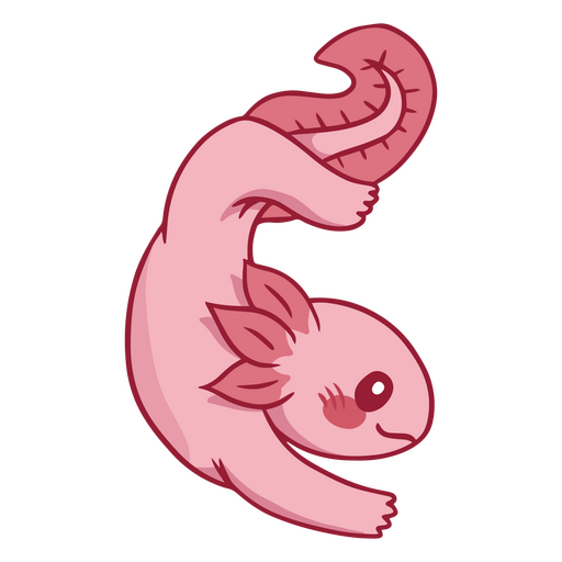 Traço de cor Yogui axolotl invertido Desenho PNG