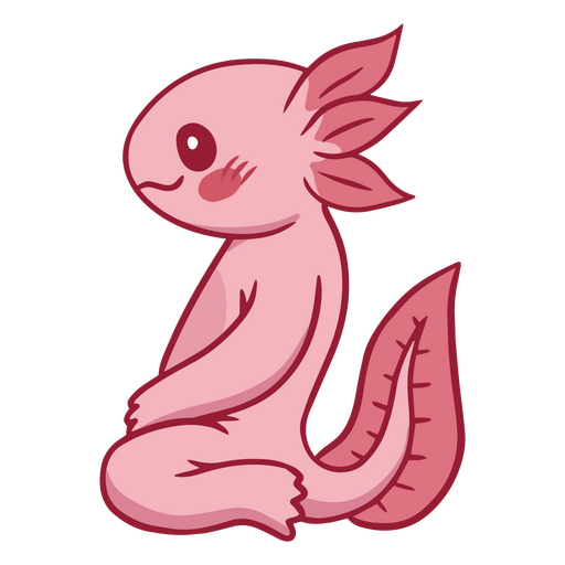 Dedos do pé do curso da cor do axolotl de Yogui Desenho PNG