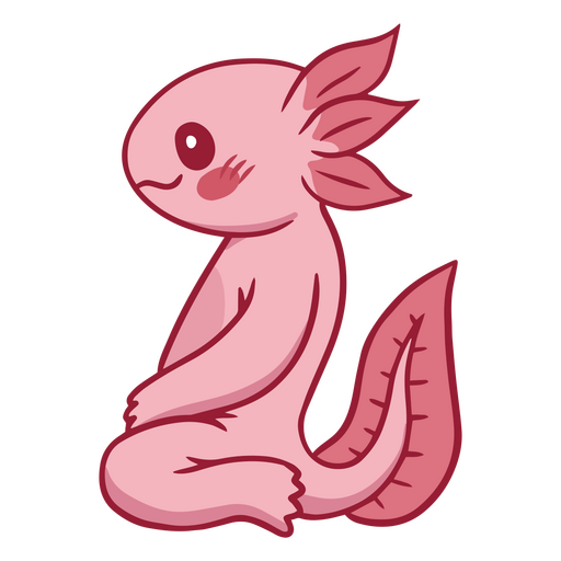 Yogui Axolotl-Farbstrich-Zehen PNG-Design