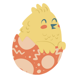 Huevo de gallina plano de Pascua Diseño PNG