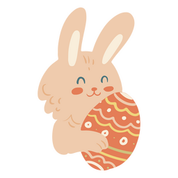 Easter flat bunny egg PNG Design