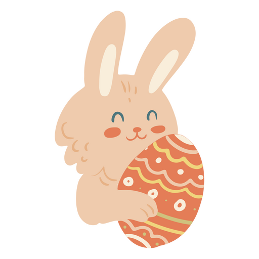 Easter flat bunny egg PNG Design