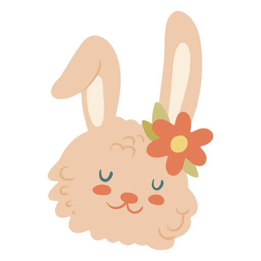 Easter bunny flat cute PNG Design