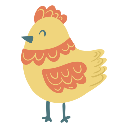 Páscoa de frango plano fofo Desenho PNG