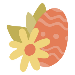 Easter flat egg flower