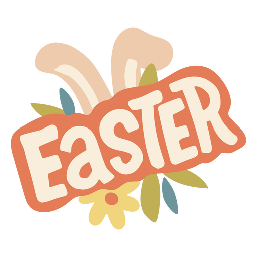 Easter bunny quote badge PNG Design