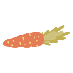 Ícone vegetal de cenoura plana Desenho PNG