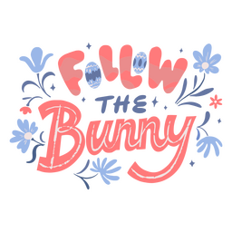 Bunny Easter quote badge Transparent PNG