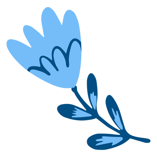 ícone de primavera de flor azul Desenho PNG