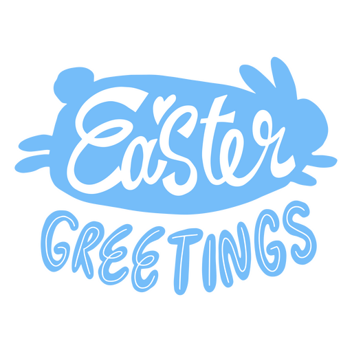 Easter greetings quote badge PNG Design