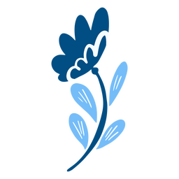 ícone de flor de primavera azul Desenho PNG