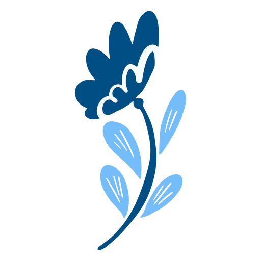 Blue spring flower icon PNG Design