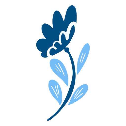 ícone de flor de primavera azul Desenho PNG