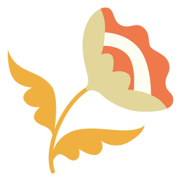 Frühlingsblume mit gelbem Stiel PNG-Design