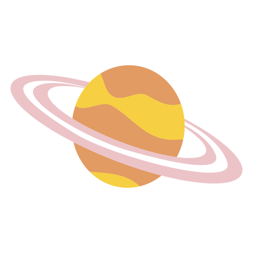 Bonito desenho plano de Saturno Desenho PNG