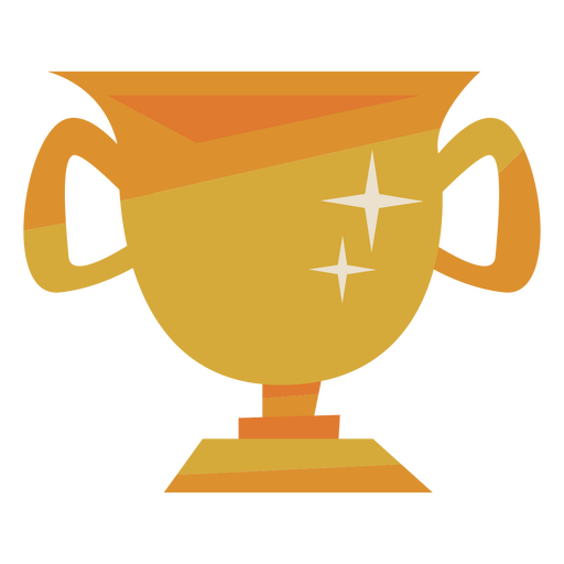 Shiny champion's flat cup PNG Design