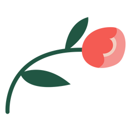 Flache Rosenikone PNG-Design