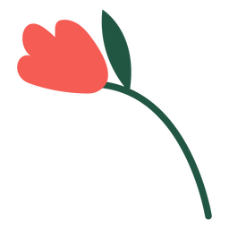 Icono de rosa minimalista Diseño PNG