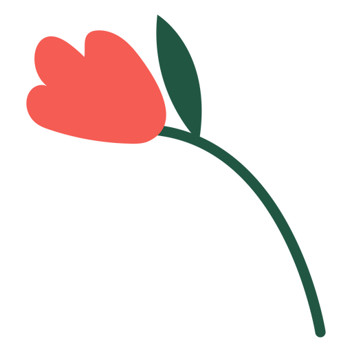 Minimalist rose icon PNG Design