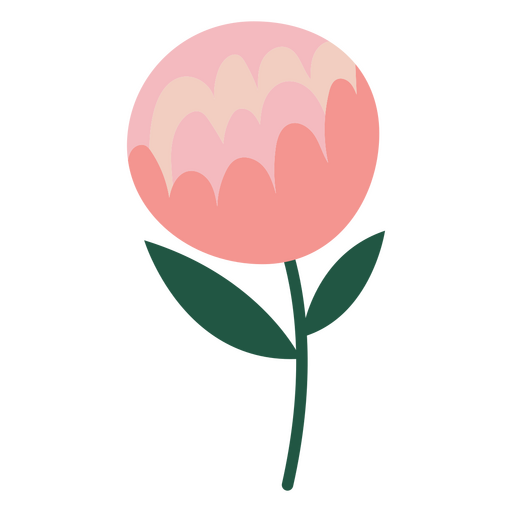 Minimalist pink rose PNG Design