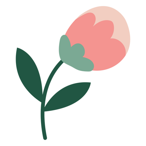 Peque?a flor rosa plana