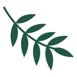 Blätter flach zartgrün PNG-Design Transparent PNG
