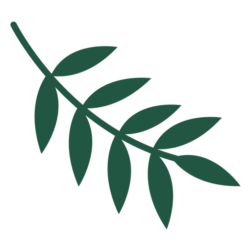 Leaves flat delicate green PNG Design