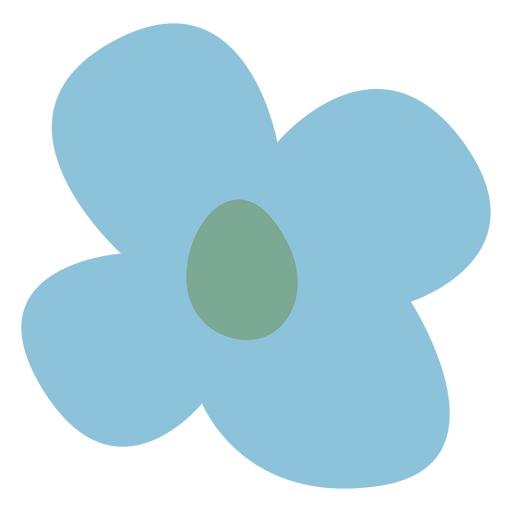 Flor plana céu azul Desenho PNG