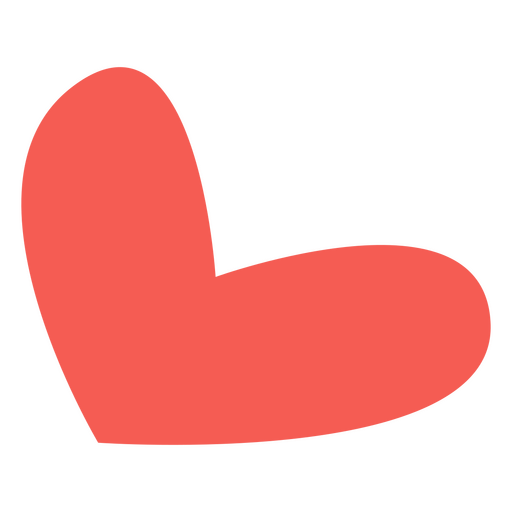 Cute flat pastel heart PNG Design