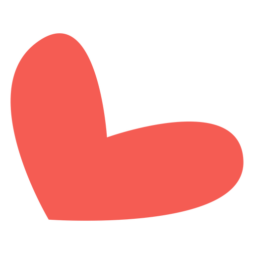 Lindo corazón pastel plano Diseño PNG