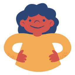 Personaje de chica minimalista plana Diseño PNG