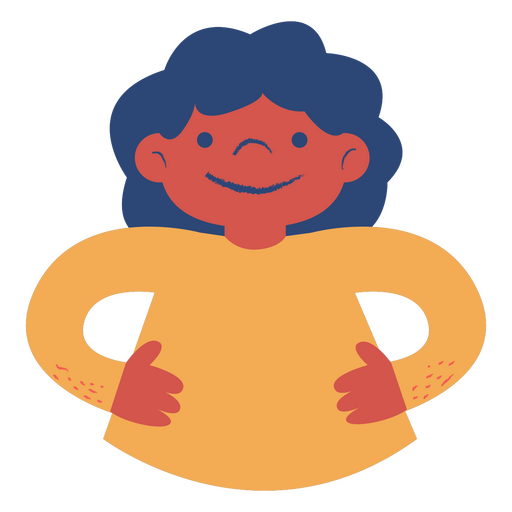 Flache minimalistische Mädchenfigur PNG-Design