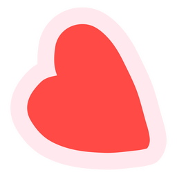 Forma de coração plana rosa Desenho PNG Transparent PNG