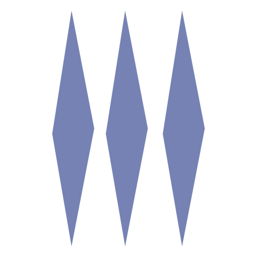 Muster mit drei blauen Rauten PNG-Design