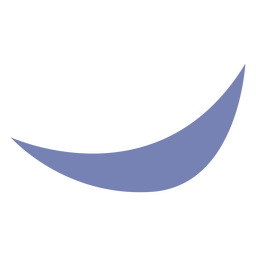 Minimalist blue crescent moon PNG Design