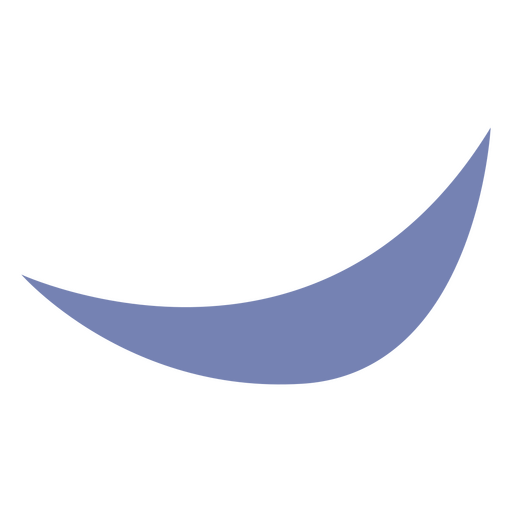 Minimalist blue crescent moon PNG Design