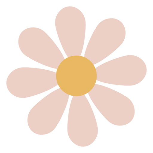 flor de margarita minimalista Diseño PNG