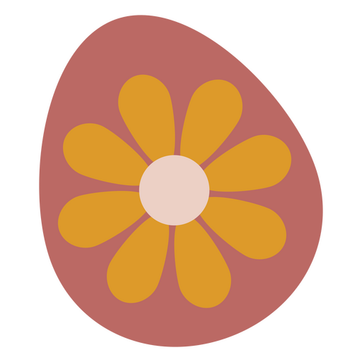 Floral easter egg icon PNG Design