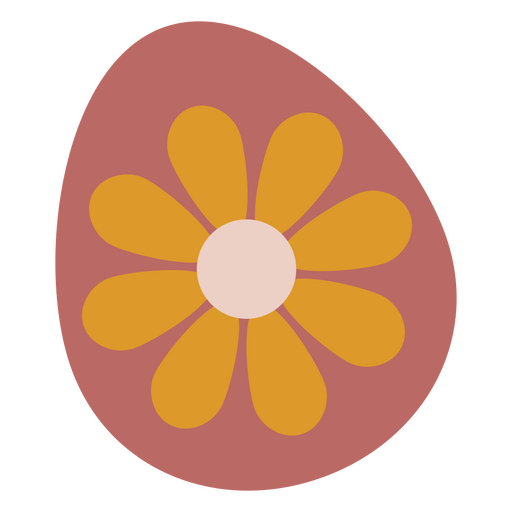 ícone de ovo de páscoa floral Desenho PNG