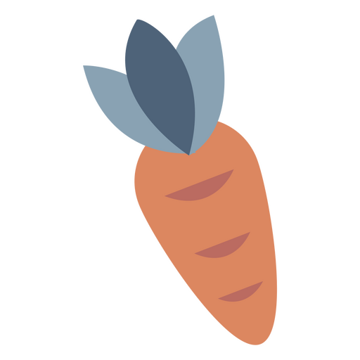 Flat carrot food icon PNG Design