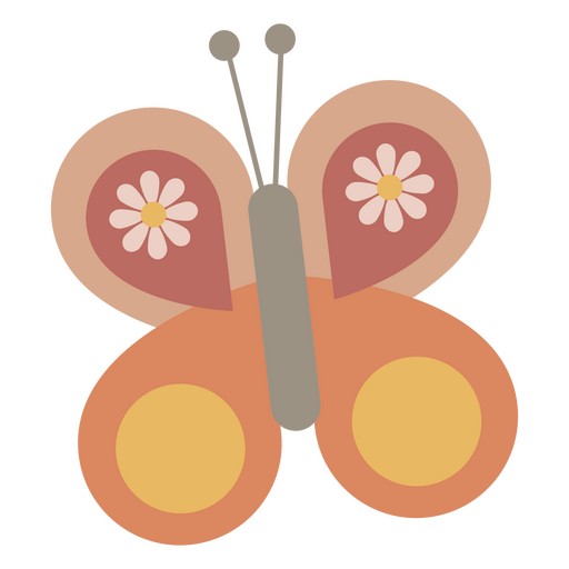 Floral butterfly icon PNG Design