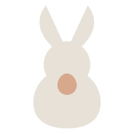 Icono de conejito blanco Diseño PNG