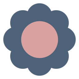 Flor roxa plana simples Desenho PNG