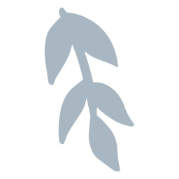 Pale blue leaves aesthetic PNG Design