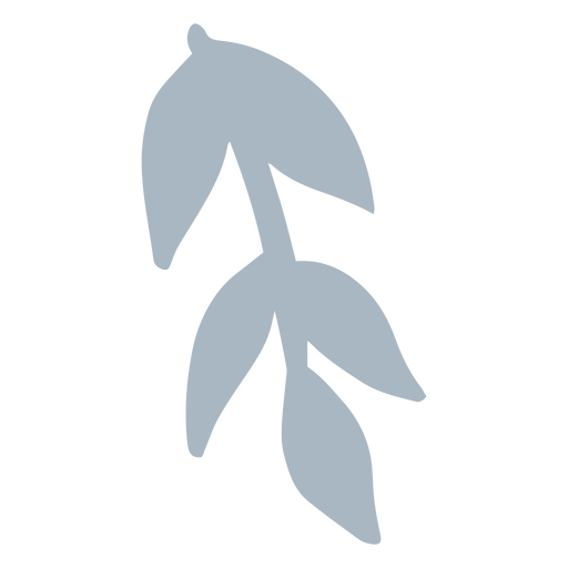 Estética de hojas azul pálido. Diseño PNG